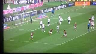 Gol in rovesciata di Alessandro Florenzi  RomaGenoa 40 [upl. by Hpejsoj385]