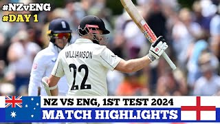 England vs New Zealand 1st Test Day 1 Match Highlights  ENG vs NZ 1st Test Day 1 Highlights 2024 [upl. by Odracir396]