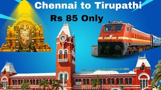 Chennai to Tirupathi  Sapthagiri Express train journey [upl. by Ydnam]