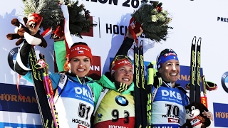 Victory Ceremony Individual Women Hochfilzen  15022017 [upl. by Aicatsue]