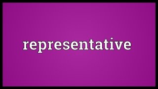 Representative Meaning [upl. by Bernadine609]