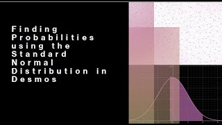 Finding Probabilities using the standard normal distribution in Desmos [upl. by Kieran244]