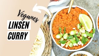 Linsencurry vegan  Curry mit Kürbis 🎃🥘 [upl. by Kenn]