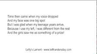 Leftys Lament  a song for Left Handers Day [upl. by Sergio]