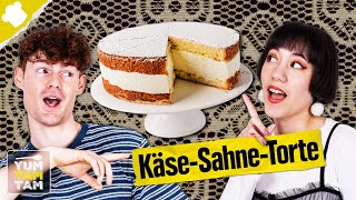 Käse Sahne Torte  Einfaches Torten Rezept zum selber machen [upl. by Jermaine]