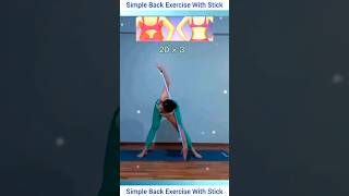 Simple back exercise with stick belly fat home yoga reducebellyfat bellyfatloss short [upl. by Bernardi]