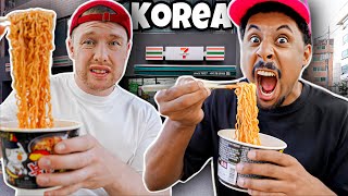 Die schärfsten Nudeln in Korea Seoul 🇰🇷 7 Eleven Edition [upl. by Eninahs]