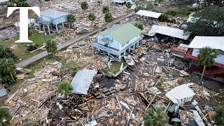 Drone footage reveals Hurricane Helene devastation in Florida [upl. by Markus201]