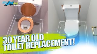 Removing and Replacing a 30 Year Old TOILET [upl. by Laira]