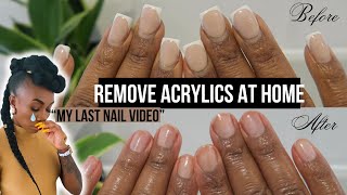 How to REMOVE Acrylic NAILS at Home  Easily remove acrylic nails [upl. by Kai823]