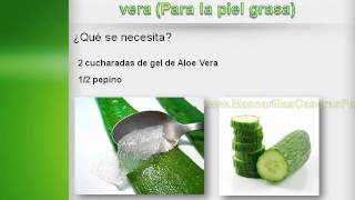 Mascarilla de Sábila Mascarilla Casera de pepino y aloe vera Para la piel grasa [upl. by Adniralc97]