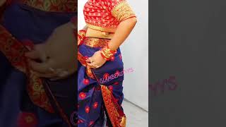 5 meter ki saree se drape karein dhoti style sareedhoti saree draping easy trickyoutubeshorts [upl. by Gilroy]