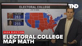 Paths to victory Electoral College map offers differing scenarios of Trump Harris wins [upl. by Pam]