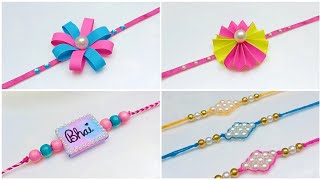 4 Easy amp Beautiful Rakhi Making Idea  How to make rakhi in competition  diy easy rakhi idea 2024 [upl. by Yoccm244]