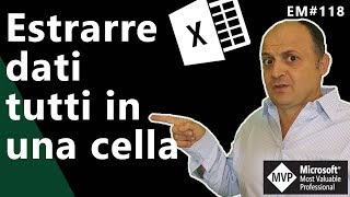 📌EM105 Estrarre dati con un criterio e metterli tutti in una cella [upl. by Trautman]