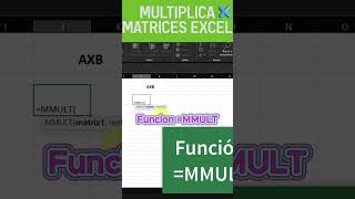 🟩Cómo multiplicar matrices en Excel❌ superexcel excel aprendeexcel tareasescolares matrices [upl. by Littell]