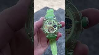 Would you like the green ice in this summer Haofa 2231 green watch luxurywatches fashion [upl. by Aicilat]