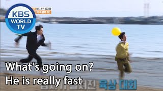 Whats going on He is really fast 2 Days amp 1 Night Season 4  KBS WORLD TV 201206 [upl. by Bernie320]