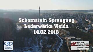 Schornstein Sprengung Weida 14022018 [upl. by Clardy]