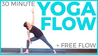 30 minute Morning Yoga Free Flow Practice  Sarah Beth Yoga [upl. by Funch]