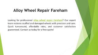 Alloy Wheel Repair Fareham [upl. by Enahsed]