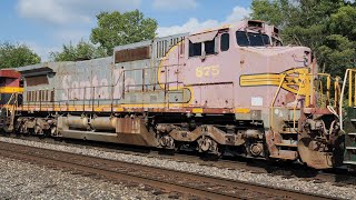 BNSF Funeral Train on CSX M346 through Terre Haute IN [upl. by Musetta]