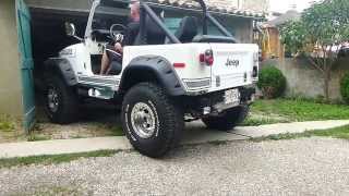 Jeep CJ7 V8 Chevy flowmaster 40 series inox [upl. by Ennahteb]