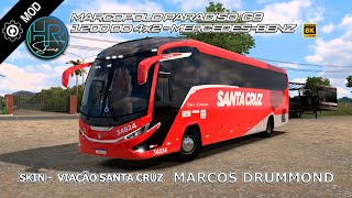 Lançamento HR SKINS Viação Santa Cruz  Skin em 8K  PARADISO Marcopolo G8 1200 MB  Mapa ORB [upl. by Nennerb309]