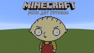 Minecraft Pixel Art Tutorial Stewie Griffin V20 Full body [upl. by Jerald]