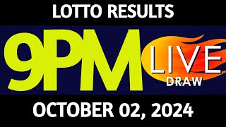 Lotto Result Today 900 pm draw October 02 2024 Wednesday PCSO LIVE [upl. by Loos893]