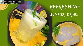 Ice AppleMunjal Mojito  Tasty Munjal mojito  Munjal ka sharbat The Max Kitchen [upl. by Ahsenra]