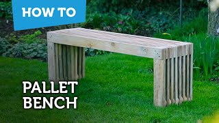 How to make a DIY pallet bench [upl. by Munford]