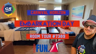 CARNIVAL HORIZON  Embarkation Day and Room Tour 7389 Ocean Suite carnival carnivalcruise [upl. by Ydnahs]