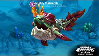 Mighty Matriarch Full Upgrade Gameplay  Hungry Shark Mobile [upl. by Kassia]