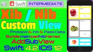 IOS 12 Swift 42 Tutorial  How to make custom view with Xib file  NibXib UIView [upl. by Iives]