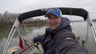 Catching winter time blue catfish tips and tricks [upl. by Barimah538]