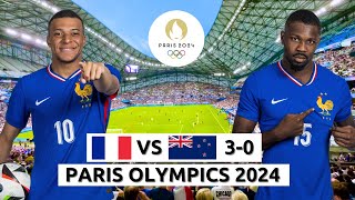 OLYMPIC PARIS 2024 FOOTBALL FRANCE VS NEW ZEALAND 30 GOALS AND REACTIONS  OLIMPIADE PRANCIS [upl. by Zielsdorf]