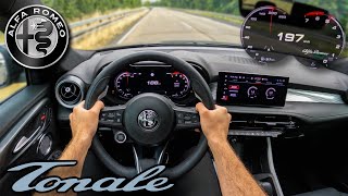 Alfa Romeo Tonale 131HP ACCELERATION TOP SPEED AUTOBAHN POV [upl. by Eirelav]