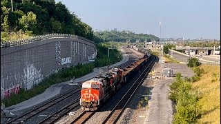 CN 3222 leading CN X32121  Turcot West QC [upl. by Warram]