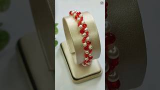 DIY Red Rondelle Crystal Beaded Bracelet diybeads shorts [upl. by Gettings]