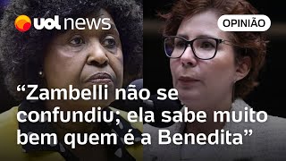 Zambelli mente ao dizer que Benedita a desculpou e chama a todos nós de burros diz Cris Fibe [upl. by Eliathas]