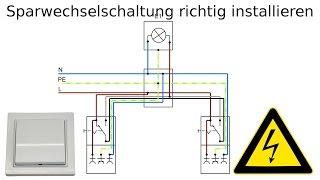 Sparwechselschaltung anschließen und Funktionsweise [upl. by Agace598]