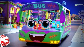 Halloween Wheels On The Bus  More Spooky Nursery Rhymes amp Scary Cartoon [upl. by Eelyrehc]