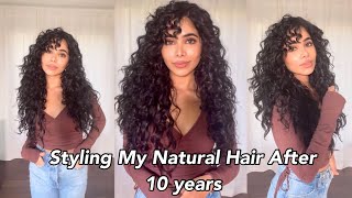 My Natural Voluminous CurlyWavy Hair Routine [upl. by Steffy]