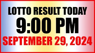 Lotto Result Today 9pm Draw September 29 2024 Swertres Ez2 Pcso [upl. by Burnside233]