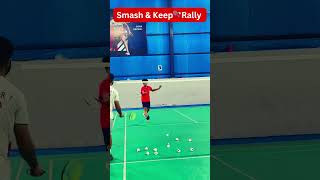 Badminton🏸practising smash and keep rally [upl. by Stedt157]