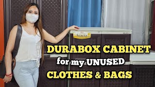 BUMILI AKO NG DURABOX CABINET FOR MY UNUSED CLOTHES amp BAGS  good quality amp mura lang   simple fe [upl. by Dunseath]