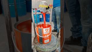 How to fill paint gallon experiment blackouttinting grindingmachines industrialmachinery [upl. by Berns]