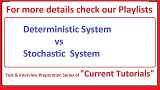 Comparison of Deterministic System and Stochastic System [upl. by Lanrev]