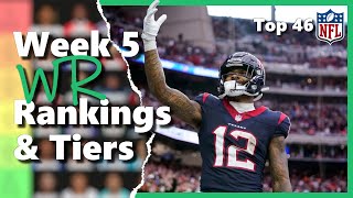 Week 5  Wide Receiver Rankings amp Tiers Top 46  Fantasy Football [upl. by Kling]